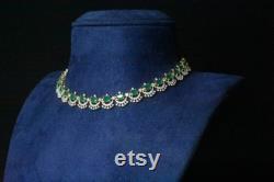 Indian Graceful Gold plated Emerald,Ruby And American Diamonds Necklace By Asp Fashion