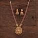 Kemp Long Necklace Lakshmi Ruby Matte Gold Necklace one gram gold jewelry Haram necklace South Indian Jewelry Indian long Necklace