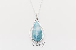 Larimar Pendant Zale, Blue Larimar Stone, Jewelry for Women from Punta Cana Handcrafted by The Larimar Shop