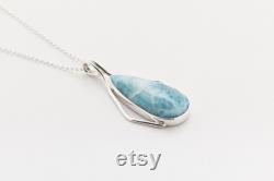 Larimar Pendant Zale, Blue Larimar Stone, Jewelry for Women from Punta Cana Handcrafted by The Larimar Shop