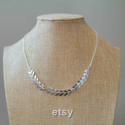 Leaf Necklace, Grecian Olive Branch Collar, Roman Style Wedding Jewellery