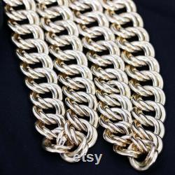 Long Gold Double Link Necklace