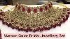 Maroon Color Bridal Jewellery Set With Price Reverse Ad Choker Set