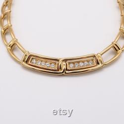 Mellerio Dits Meller 1970 Paris Rare Necklace In 18Kt Yellow Gold With 1.11 Cts In VS Diamonds