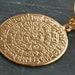 Minoan Phaistos Disc Large Gold Pendant, Sterling Silver 24K Gold Plated Ancient Greek Museum Replica Necklace, Wearable Art, Greek Jewelry