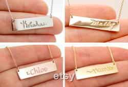 Mothers Gift from Daughter, 14K Gold Signature Bar Necklace, Mother of the Bride Gift, Mother of the groom gift, Mothers Jewelry idea