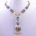 Multi Color Beaded 925 Sterling Silver Necklace Jewelry Party Wear Necklace Gemstone Jewelry