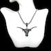 Multicolor Inlay 925 Sterling Silver Bull head, Long horn Pendant necklace. Chain is not inclued. free shipping in USA