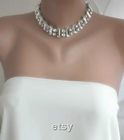 NEW Collection Bold Bridal Rhinestone Collar Necklace