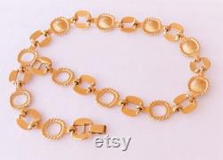 Napier Gold Byzantium Bezel Crystal Rhinestone Multi Colored Necklace Book Piece
