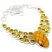 Natural Carved Mookaite, Citrine Gemstone 925 Sterling Silver Plated Necklace 18