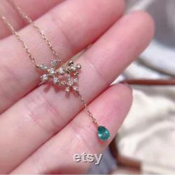 Natural Emerald Pendant, Engagement Pendant, Emerald Silver Pendent, Woman Pendant, Pendant Necklace, Luxury Pendent, Pear Cut Stone Pendent