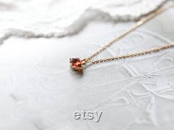 Natural Garnet Handmade 14K Yellow Gold Plated over 925 Silver Garnet Necklace, Gift for Her, Anniversary Gift, Fine Jewelry, Retro Jewelry