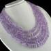Natural Pink Amethyst Carved Melon Beads 5 Line 1260 Cts Gemstone Fashion Necklace