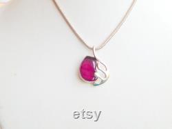 Natural Pink Tourmaline Pendant in 925 Sterling Silver, Bird Dove Pink Tourmaline Pendant Necklace, Christmas Jewelry Gift for women her