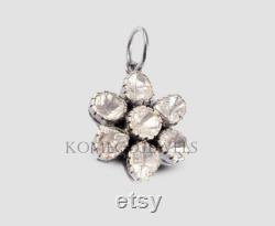 Natural Rose Cut Polki Diamond Pendant 925 Sterling Silver Vintage Diamond Pendant Pretty Diamond Jewelry Gift For Her Free Shipping On Sale