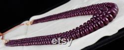 Natural UNTREATED RUBY BEADS Round 3 Line 1190 Carats 16mm Big Gemstone Ladies Necklace