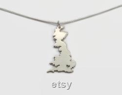 Necklace for Couples 2 Sterling Silver Necklace Countries with Cutout Hearts, Makes a Cute Long Distance Boyfriend Gift