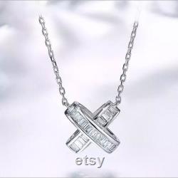 Necklaces For Women, Necklace Pendant, Cross Necklace, Gold Necklace, Diamond Necklace, Wedding Necklace, 14K White Gold, With Chain