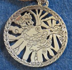 Outstanding John Hardy Sterling Silver 18 Karat Gold Highlight Dragon Necklace and Pendant