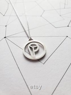 P initial necklace, disc necklace, tiny letter necklace, 18th birthday gift, custom 21st birthday gift, personalised necklaces for women