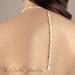 Pearl Back Drop Bridal Necklace Backdrop Lariat Style Wedding Necklace with Pearls and Crystals