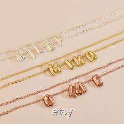 Personalized 3D Letter Necklace, Custom Bubble 3D Initial Charm, Letter Jewellery, Handmade Name Necklace, Christmas Gift, Gift for Mom