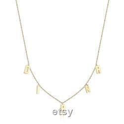 Personalized Letter Name Necklace by Mare Sui, Perfect for Your Minimalist Look, Minimalist Name Necklace, Gold Name Jewelry, Gift for Her