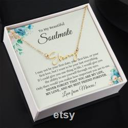 Personalized Necklace For Soulmate, Custom Necklace For Wife, Soulmate Anniversary Gift, Soulmate Birthday, Soulmate Valentine's Day Gift