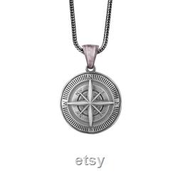 Polaris Star Necklace Sterling Silver, North Star Compass Pendant, Silver Nautical Necklace, Compass Locket, Great Gift For Navigators