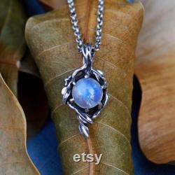 Rainbow Moonstone Pendant Louise Moonstone necklace vintage Silver necklace for women Gemstone necklace Boho women s necklace