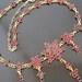 Rare Antique Austrian Garnet Gilded Silver Necklace with Bohemian Garnets from 1900-1930's.
