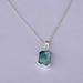 Raw Aquamarine Necklace, Aquamarine Crystal Pendant, March Birthstone Necklace, Healing Crystal, 925 Sterling Silver, Raw Gemstone Jewelry