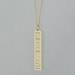 Roman Numeral Vertical Bar 1.25 Inch Pendant Solid Gold Personalized Jewelry GC16