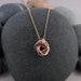Rose Gold Knot Necklace Endless Love Knot in 14K Rose Gold Fill with Rolo Chain