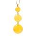 Royal Amber and Gold Pendant 3 Balls Beats Yellow Honey Natural Amber 14-carat gold White Amber Pendant Baltic Amber