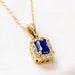 Sapphire Birthstone Necklace For Women, 14K Gold Blue Gemstone Pendant, September Birthstone Jewelry for Birthday Gift, Charm for Her