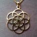 Seed of life pendant in solid gold 10k or 14k sacred geometry flower of life jewelry gold chain valentine's day gift