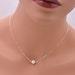 Set of 8 Floating Pearl Necklaces, 8 Bridesmaid Real Sterling Silver Necklace Sets 0084