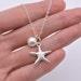 Set of 8 Starfish Necklaces, 8 Bridesmaid Necklaces, Starfish and Pearl Necklace, Beach Wedding Jewelry 0199