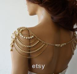 Shoulder Necklace, Wedding Shoulder Jewelry, Wedding Dress for Shoulder, Bridal Shoulder Necklace, Body Accessory For Wedding