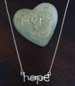 Silver hope necklace
