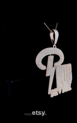 Silver pendant unisex pendant 925 sterling silver hiphop pendant vvs clarity diamond certified