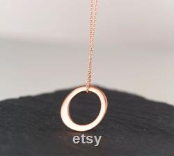 Solid Gold Karma Necklace 9k 14k or 18k yellow rose or white gold Circle Pendant Infinity Charm Mothers day Gift