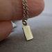 Solid gold tag pendant Tag necklace gold 14k gold necklace tag Small gold tag necklace Charm pendant necklace Tiny 14k gold charm