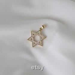 Star of David Necklace 14K Gold Magen David Solid Gold Star of David Necklace, Silver Magen David Necklace, Evil Eye Necklace