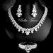 Statement necklace, Swarovski crystal necklace set, wedding necklace set, bridal necklace set, wedding jewelry, evening jewelry