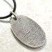 Sterling Silver Custom Thumbprint necklace or Fingerprint necklace by BrentandJess