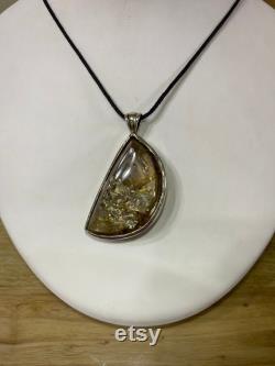 Sterling Silver Rutilated Quartz Necklace
