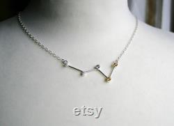 Sterling silver Cassiopeia Constellation Necklace READY TO SHIP